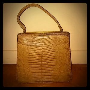 Genuine Leather and Lizardskin "Grace Kelly" Purse